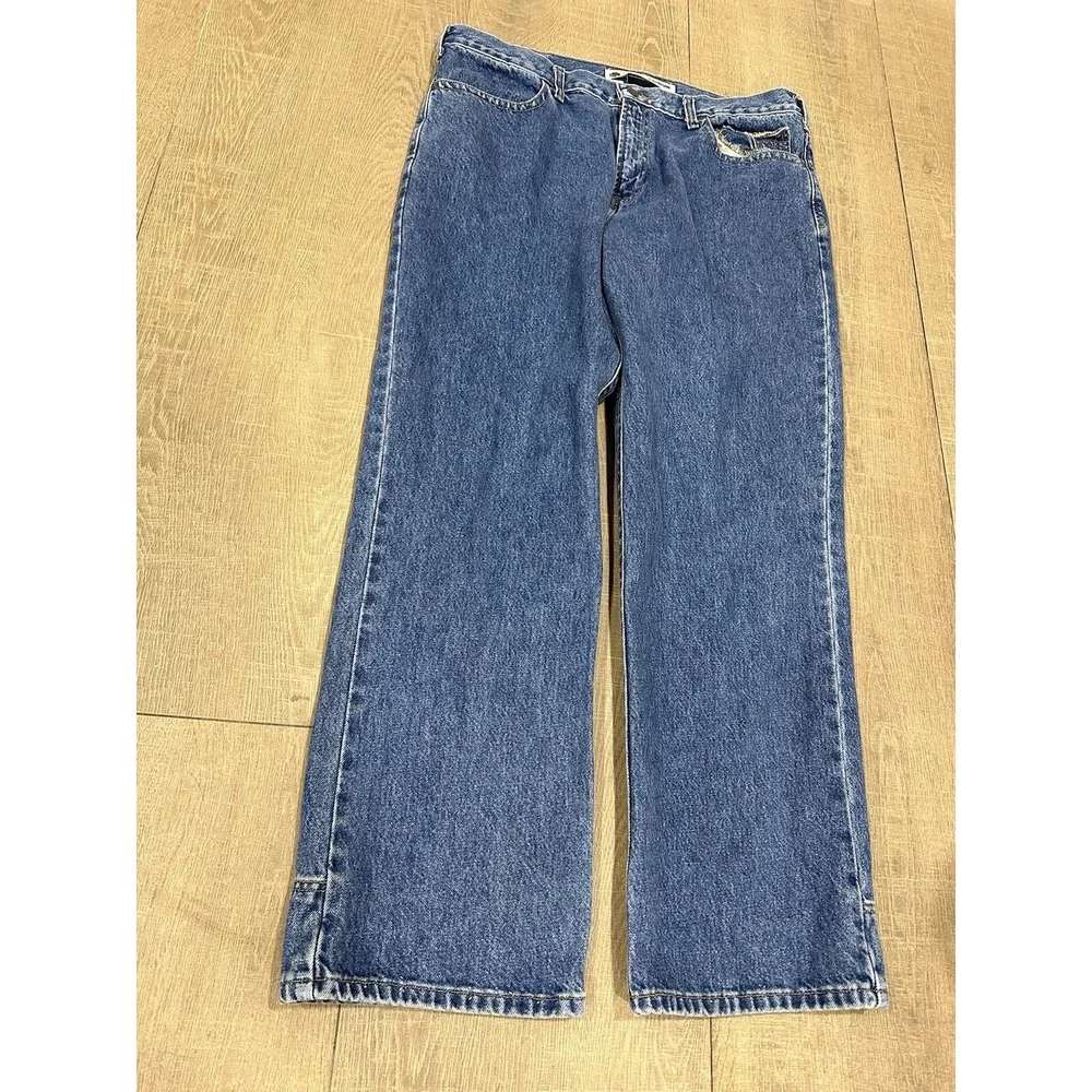 Harley Davidson Men's Wide Straight Leg Denim Jeans Size 38 x 30